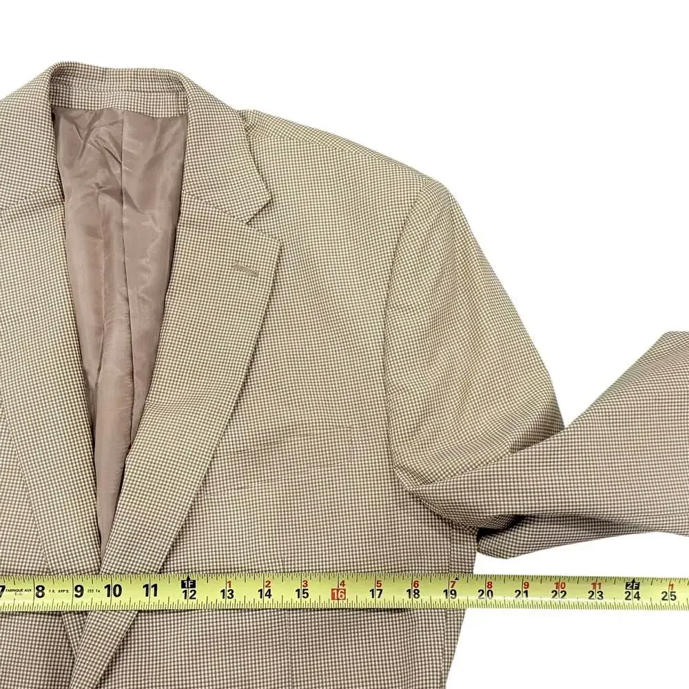 Lauren Ralph Lauren Men's 44R Tan Houndstooth Two-Button Blazer Sport Coat